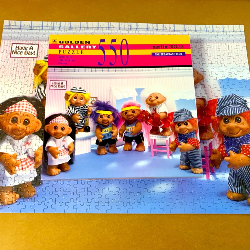 Vintage Norfin Trolls “The Breakfast Klub” 550 Piece Jigsaw Puzzle